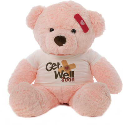 

Grab A Deal 2 Feet Big Teddy Bear Wearing A Get Well Soon T-Shirt - 24 Inch(Pink)