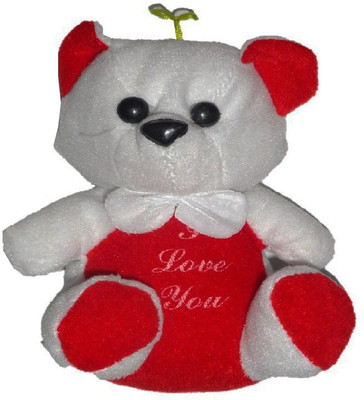 Atorakushon MUSICAL SOFT TEDDY BEAR LOVE VALENTINE COUPLE BIRTHDAY GIFT - 16 cm(Multi)