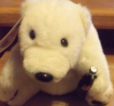 

Coca-Cola 9" Plush 1993 Polar Bear With Coke Bottle - 12 inch(Brown)