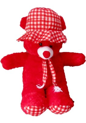 

soniya Enterprises teddy bear with cap - 80 cm(Red)