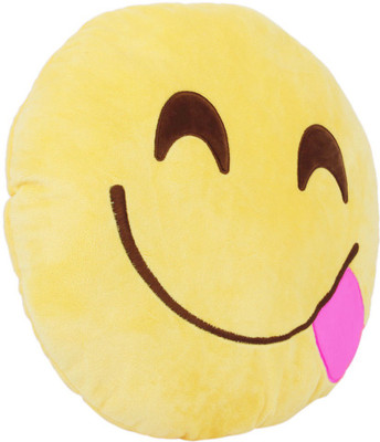 

Tickles Whatsapp sofa Smiley Emoticon Tongue out - 33 cm(Yellow)