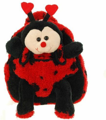 

Kreative Kids, Inc Kids Black Backpack With Ladybug Stuffie Affordable Gift(Red)