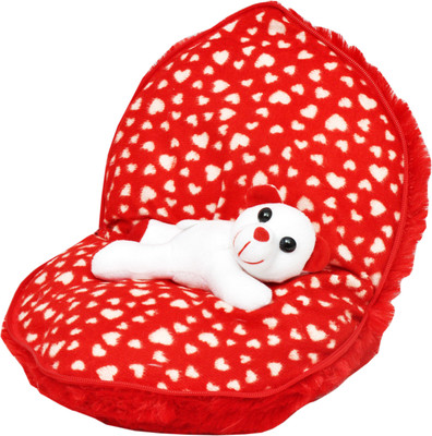 

Tabby Toys Cute Teddy Hideing In Heart - 30 cm(Red, White)