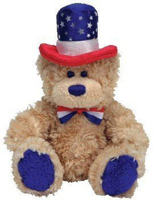 

ty Beanie Babies Independence Bear Blue - 14 inch(Brown)
