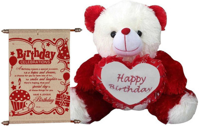 

Advance Hotline Happy Birthday Teddy With Scroll Card - 40 Cm - 42 cm(Multicolor)