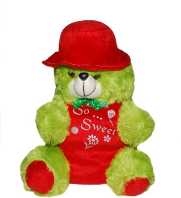 

Shop & Shoppee Teddy With Dress And A Cute Cap - 0(Green, Red)