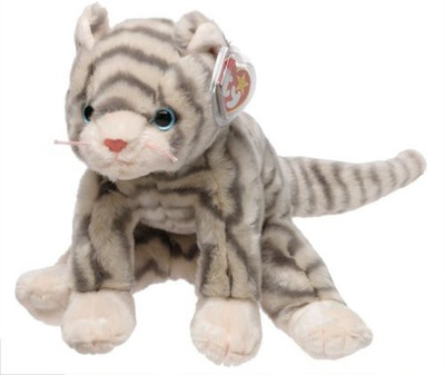 

TY Beanie Babies Silver The Cat(Grey)