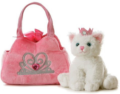 

Aurora World Plush Fancy Pals Pet Carrier Princess Kitten(White)