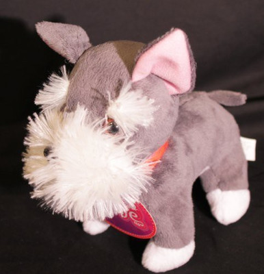 

myLife Brand Products My Life Gray Schnauzer Pet Plush Puppy Dog For 18" Fashion - 12 inch(Brown)