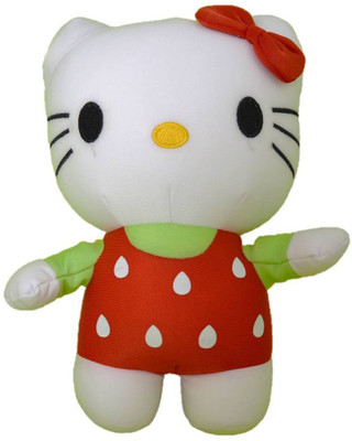 

ToyJoy Hello Kitty-22cm-Beanie Soft Stuffed Toy - 22 cm(White, Pink), Pink;white