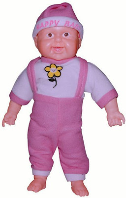 

Tiny Tickle Laughing Baby With Sound Premimum soft toy for kids - 36 cm(Pink)