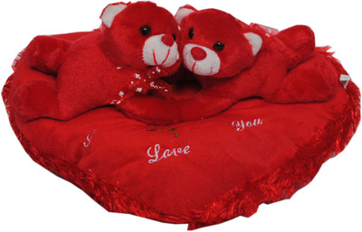 

Trimurti Imported Fur Cute Rabbits on Heart - 30(Red)