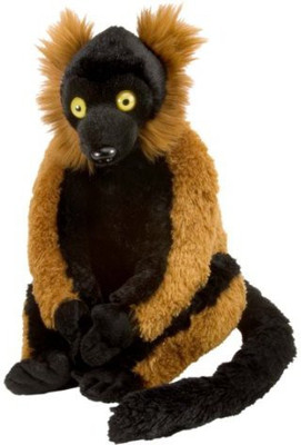 

Wild Republic Cuddlekin Red Ruffed Lemur 12" Plush(Black)