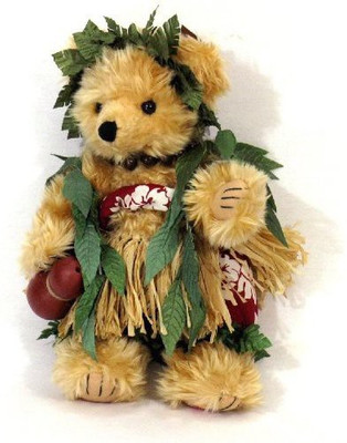 

Bearfoot Kahiko Style Hula Hawaiian Teddy Bear(Brown)