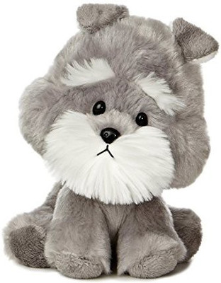 Aurora World Wobbly Bobblee Schnauzer Plush6" Tall(Grey)