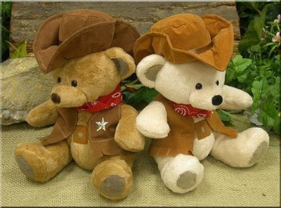 

Wishpets 6" Cowboy Bear Plush (Assortment Of 2)(Brown)