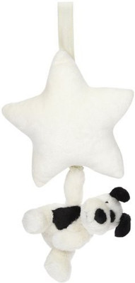 

Jellycat Bashful Puppy Black & Cream Star Musical Pull 11"(White)
