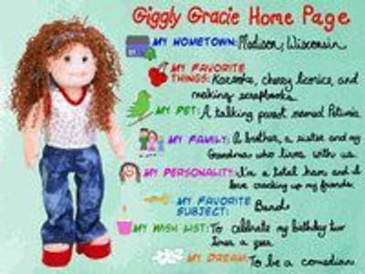 

ty Beanie Bopper Giggly Gracie - 7 inch(Blue)