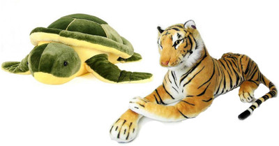 Alexus Brown Tiger And Turtle - 32 cm(Multicolor)