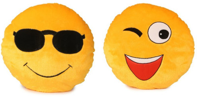 Skylofts Set of Cool Gogs WInking Smiley Cushion 40 cm Yellow Skylofts Soft Toys