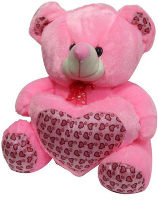 

AR Enterprises Soft Teddy Bear with Heart - 40 cm(Pink)