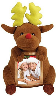 

The Keepsake House Christmas Reindeer Plush Picture Frame(Brown)