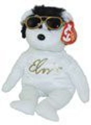 

ty Beanie Ba Viva Las Beanies The Elvis Bear - 5 inch(White)