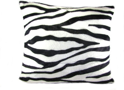 

Tickles Zebra Pattern Cushion - 38 cm(White, Black), Black;white