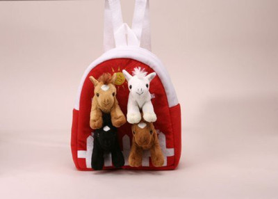 Unipak Horse Stable Backpack 11"(Red)