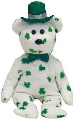 

ty Beanie Babies O'Fortune Irish Bear(White)