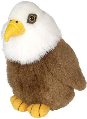 

Wild Republic Bald Eagle Audubon Plush Bird (Authentic Bird Sound) - 10 inch(Brown)