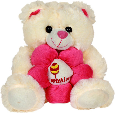 

Annie Stuff Toy Teddy Bear With Flower 40 Cms - 17 cm(Beige)