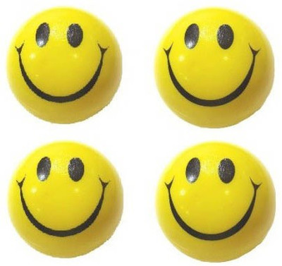 

Mplus Smiley Face Squeeze Stress Ball - Set Of 4 - 3 inch(Yellow, Black), Black;yellow