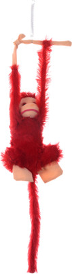 

Joymart Cute Hanging Monkey with Green leaves - 25 cm(Red)