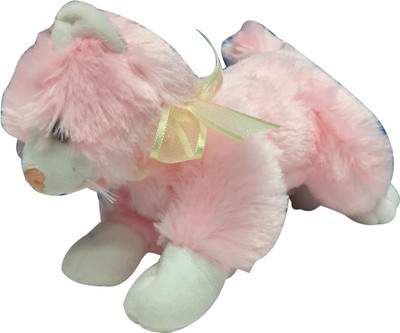 

Soft Buddies Lying Cat - 5 inch(Pink)