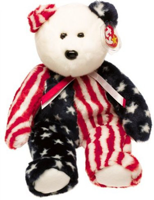 

TY Beanie Babies Spangle The American Bear(Red)