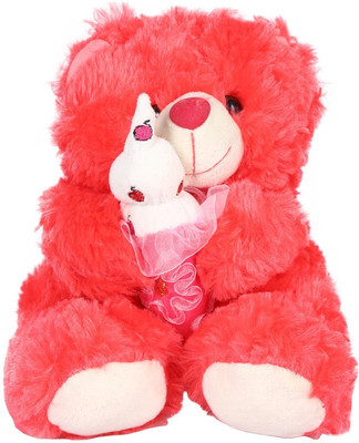

ESHTYLE Fur Icy Teddy Bear Red 40 Cm - 25 cm(Red)