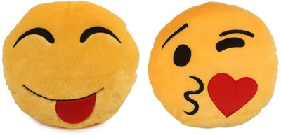 

Deals India Deals India Yellow Tougue out and Face throwing a kiss Smiley Cushion - 35 cm(SmileyC&F)(Set of 2) - 35 cm(Multicolor)