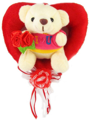 

Tickles Bouquet Teddy With Rose Heart - 13 cm(Beige)