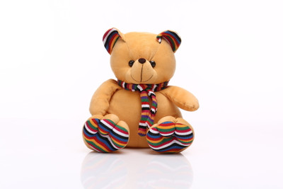

ESHTYLE Innocent Cream Teddy Bear with Muffler - 14.4 Inch(Brown)