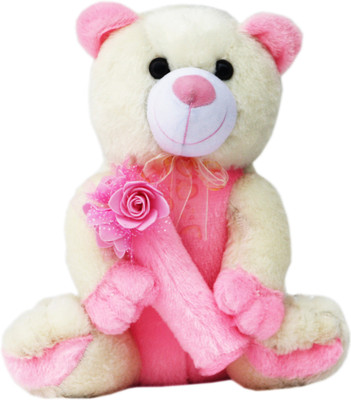 

Amardeep Flowery Bear - 30 cm(Pink)