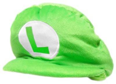 

Nintendo Mario Bro Plush Costume Green Luigi Hat Accessory - 12 inch(Green)