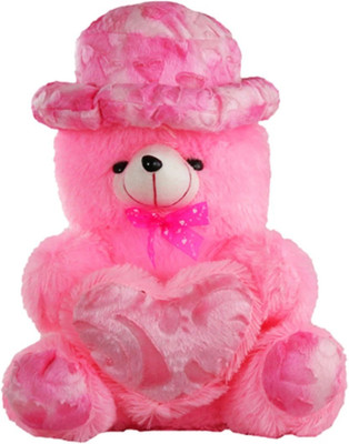 

Kashish Trading Company Ktc Pink Soft Fur Cap Teddy Bear 30 cm - 12 cm(Pink)