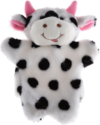 

Twisha Hand Puppets Cow - 10 inch(White, Black), Black;white