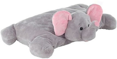 

Gauba Traders elephant pillow - 10 inch(Grey)