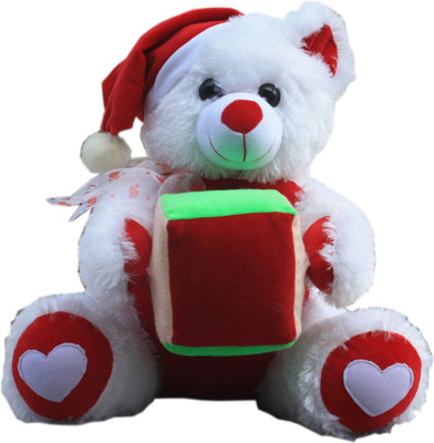 

Amardeep Santa Teddy - 40 cm(White, Red), Red;white