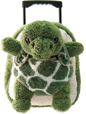 

Kreative Kids, Inc Kids Green Rolling Backpack With Turtle Stuffie(Green)