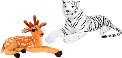 

Alexus White Tiger And Deer - 32 cm(Multicolor)
