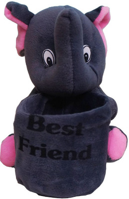 

Muren Elephant Stuffed Toy cum Pen Stand 1 Compartment - 15 cm(Grey)