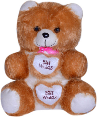 Paisa Worth Silky Soft Stuff Teddy Bear With Two Heart St26 - 15 inch(Green)